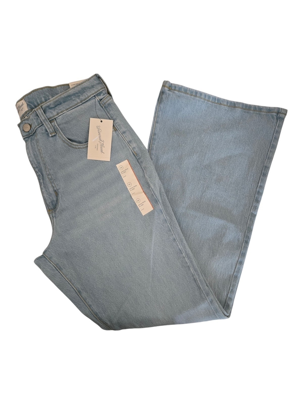 Universal Thread Light Blue Fitted Hip Flare Jeans